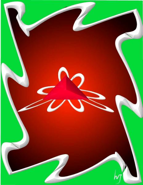 green backgrounded triangle 