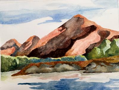 Cowles Mountain from Lake Murray