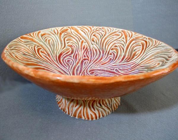 Red Carved Bowl   