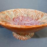 Red Carved Bowl   