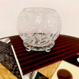 ETCHED CLEAR CRYSTAL GLASS