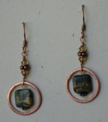 Picasso Jasper and Copper Earrings Picasso Jasper and Copper Earrings