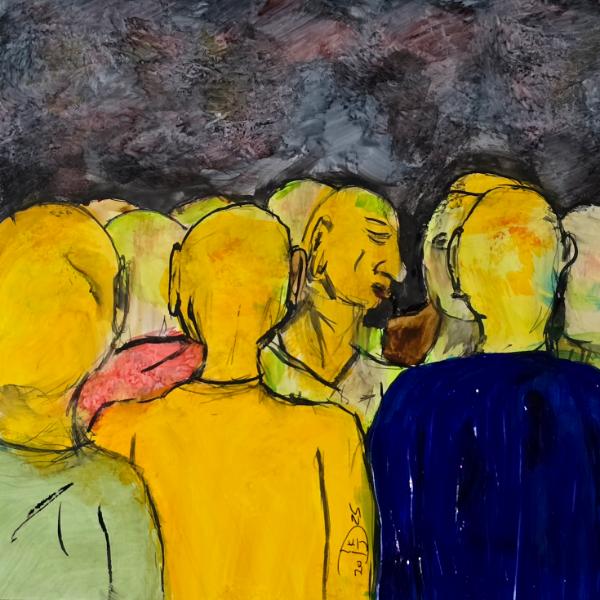 Two against the momentum of the crowed  