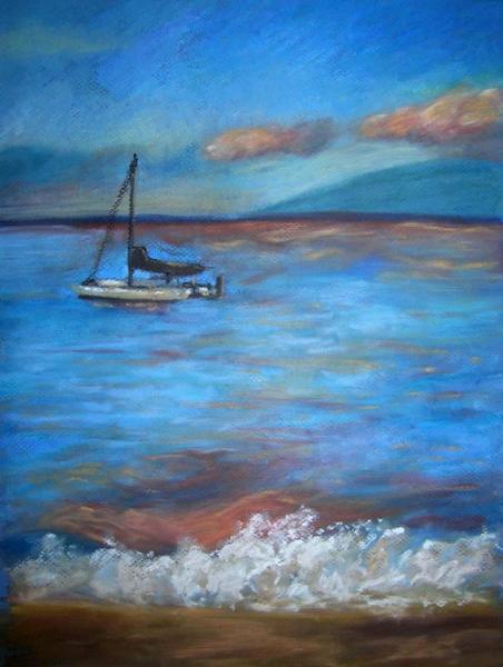 Evening Tide - oil pastel