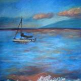 Evening Tide - oil pastel