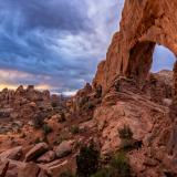 Swirling Clouds and North Window