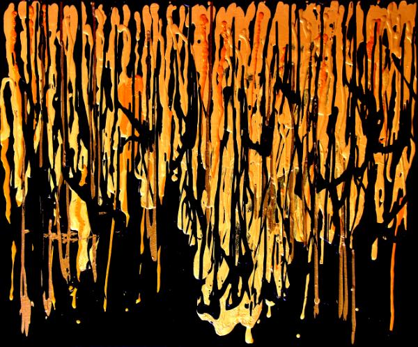 Black and Gold No. 15  30 x 36 in