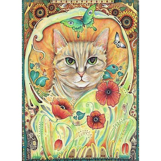"Poppy Cat" greeting card
