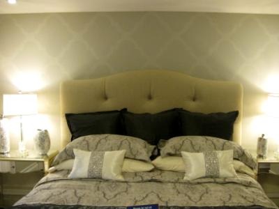 Stencilled accent wall