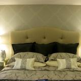 Stencilled accent wall