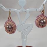 E-52 Cocoa Pearl & Bead Earrings