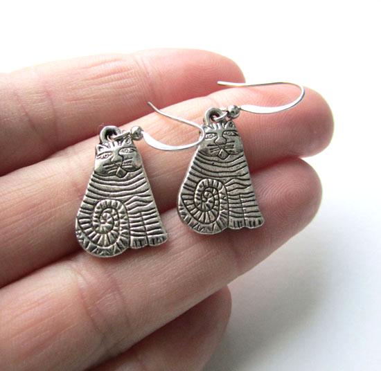 Cat earrings cute kitty earrings jewelry gift for cat lovers