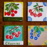 3 Cherries & 1 Blueberries Tiles