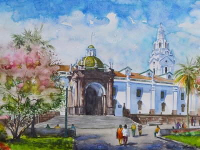 The Metropolitan Cathedral of Quito, 35cm x 50cm, 2015 The Metropolitan Cathedral of Quito, 35cm x 50cm, 2015