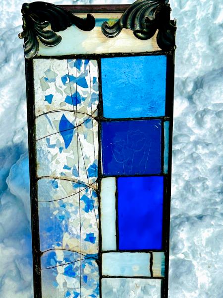 Blue Panel Glass & Steel