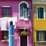 Pink and Yellow Houses Burano Italy