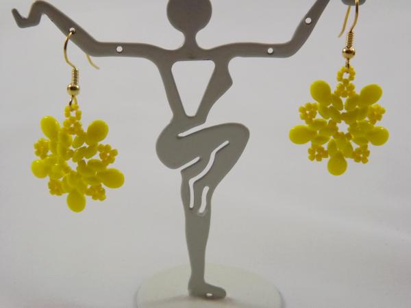 E-128 Yellow Flower Earrings