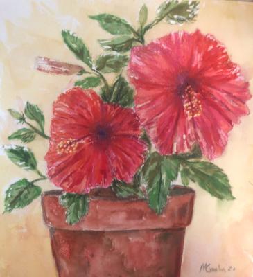 Hibiscus in Clay