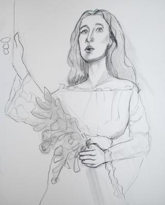 Elka, Holding Flowers Elka, Holding Flowers