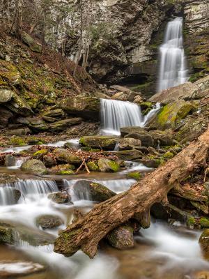 Silky Buttermilk Falls and Log Silky Buttermilk Falls and Log