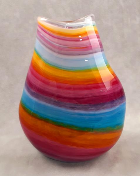#11242510 pillow vase 8''HX6''WX3.75D Rainbow design $125.00