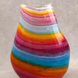#11242510 pillow vase 8''HX6''WX3.75D Rainbow design $125.00
