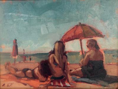 The Beach oil 9x12" The Beach oil 9x12"