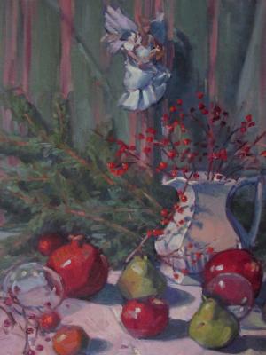 Christmas Still Life 18x24" oil Christmas Still Life 18x24" oil
