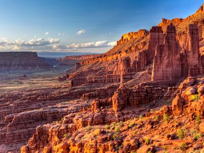 Late Afternoon Sun on Fisher Towers Late Afternoon Sun on Fisher Towers
