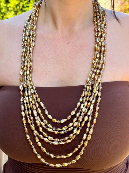 Seven Strands of Pearls and Crystals - oh my!
