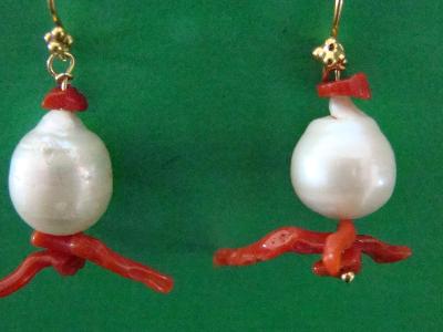 #53 Baroque pearl and coral #53 Baroque pearl and coral