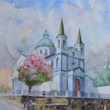 Santa Bárbara church, 35cm x 50cm, 2016