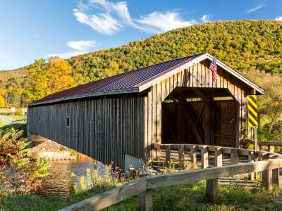 Hamden Covered Bridge in Autumn Hamden Covered Bridge in Autumn