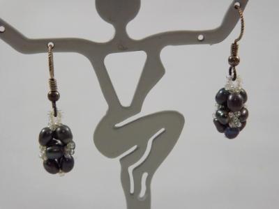 E-68 Black Pearl Earrings E-68 Black Pearl Earrings