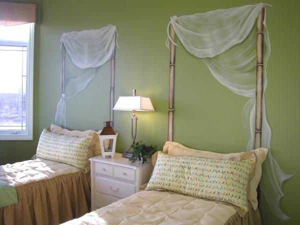 Minto Model Home - painted fabric mural