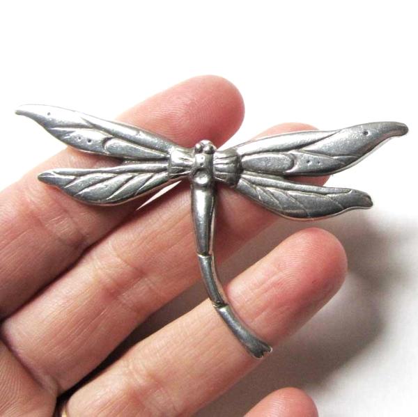 Dragonfly brooch Art Nouveau design, handcrafted by Liza Paizis