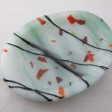 SO15041 - Lt Green Streaky & Autumn Collage Soap Dish