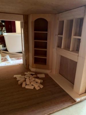 Cupboard is in now building a fireplace