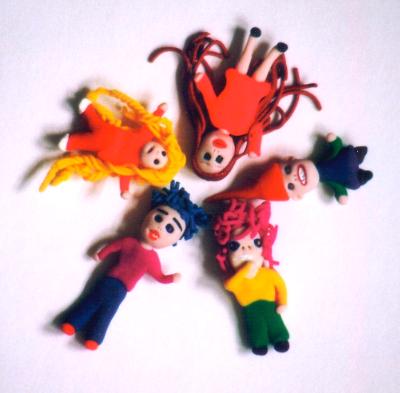 1" Tall Polymer Clay Characters