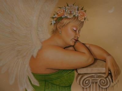 The Angel within - Coloured pencil with Pastel