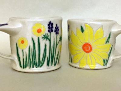Yellow Sunflower Mugs