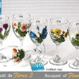 Set of handpainted glasses: BOUQUET OF FLOWERS
