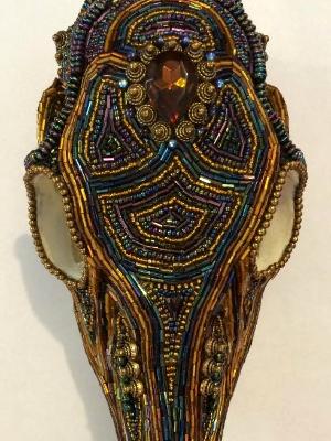 Beaded Doe Skull Beaded Doe Skull