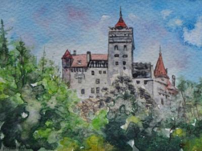 Bran castle (Romania), 12.5 cm x 9cm, 2017