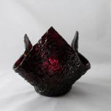 VO2168 - Red Granite Ripple Lotus Votive Holder