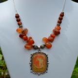  Eqyptian Goddess Carnelian Necklace