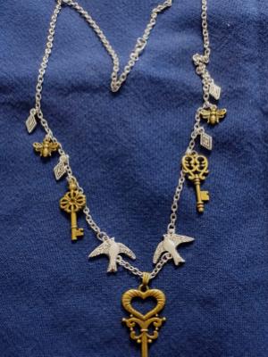 Birds and the Bees with Keys necklace Birds and the Bees with Keys necklace