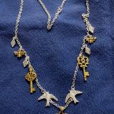 Birds and the Bees with Keys necklace