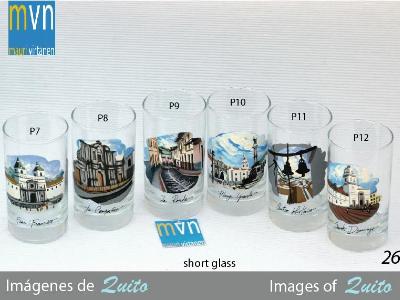 Set of handpainted glasses: IMAGES OF QUITO