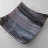 SP7033 - Dusty Lilac, Black & White Streaky Sushi Plate
